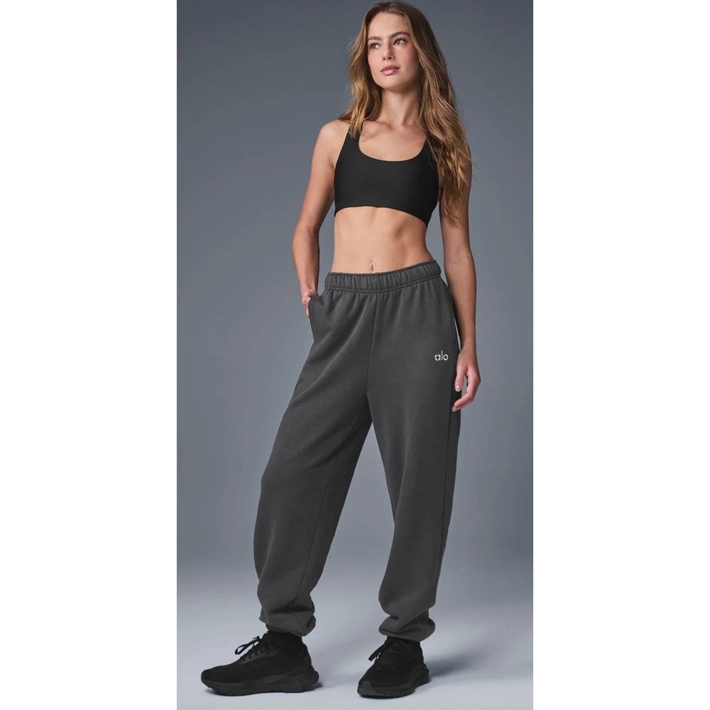Alo Yoga Accolade Anthracite Charcoal Gray Jogger Sweatpants Estimated Small